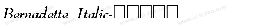 Bernadette Italic字体转换